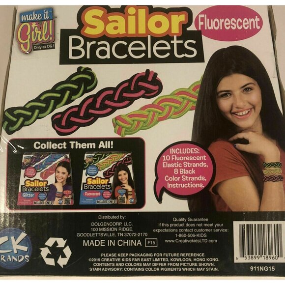 Make It Girl Sailor Bracelet Maker Fluorescent NISB Crafts For Kids Makes 1 Set - Picture 2 of 4
